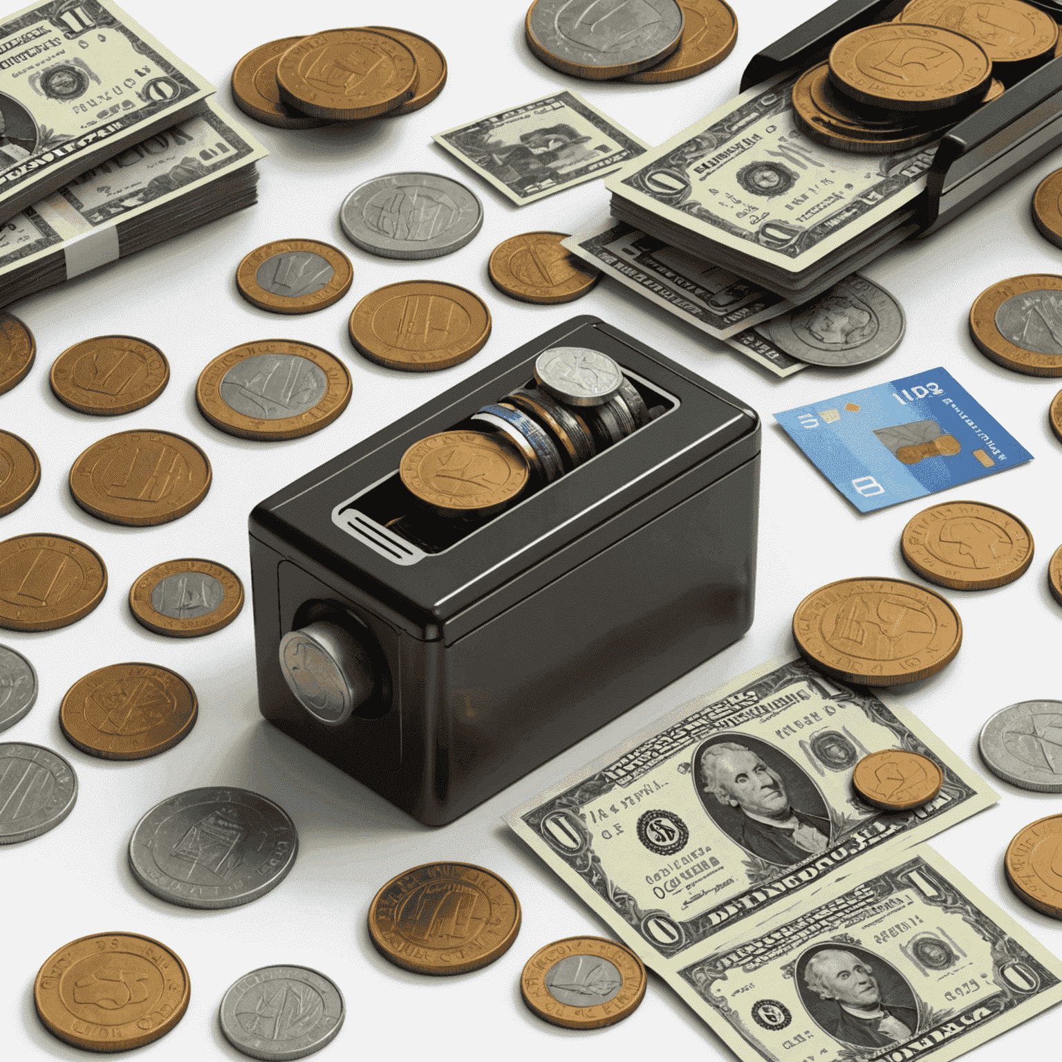 Graphic of a magnet attracting coins and banknotes, representing key considerations for attracting fundings in South Africa